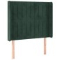 vidaXL Cama box spring colchón y LED terciopelo verde oscuro 80x200 cm vidaXL Cama box spring colchón y LED terciopelo verde oscuro 80x200 cm