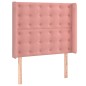 vidaXL Cama box spring colchón y LED terciopelo rosa 80x200 cm vidaXL Cama box spring colchón y LED terciopelo rosa 80x200 cm