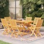 vidaXL Conjunto de comedor de jardín 7 piezas madera maciza de teca vidaXL Conjunto de comedor de jardín 7 piezas madera maciza de teca