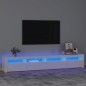 vidaXL Mueble de TV con luces LED blanco brillante 240x35x40 cm vidaXL Mueble de TV con luces LED blanco brillante 240x35x40 cm