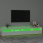 vidaXL Mueble de TV con luces LED blanco brillante 240x35x40 cm vidaXL Mueble de TV con luces LED blanco brillante 240x35x40 cm