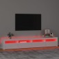 vidaXL Mueble de TV con luces LED blanco brillante 240x35x40 cm vidaXL Mueble de TV con luces LED blanco brillante 240x35x40 cm