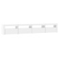 vidaXL Mueble de TV con luces LED blanco brillante 240x35x40 cm vidaXL Mueble de TV con luces LED blanco brillante 240x35x40 cm
