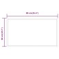 vidaXL Espejo de baño con LED 50x90 cm vidaXL Espejo de baño con LED 50x90 cm