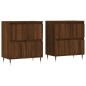 vidaXL Aparadores 2 piezas madera contrachapada marrón roble vidaXL Aparadores 2 piezas madera contrachapada marrón roble