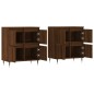 vidaXL Aparadores 2 piezas madera contrachapada marrón roble vidaXL Aparadores 2 piezas madera contrachapada marrón roble