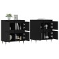 vidaXL Aparadores 2 uds madera contrachapada negro vidaXL Aparadores 2 uds madera contrachapada negro