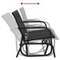 vidaXL Banco mecedora jardín acero y textilene negro 120,5x76x86,5 cm vidaXL Banco mecedora jardín acero y textilene negro 120,5x76x86,5 cm