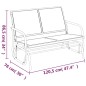 vidaXL Banco mecedora jardín acero y textilene negro 120,5x76x86,5 cm vidaXL Banco mecedora jardín acero y textilene negro 120,5x76x86,5 cm