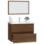 vidaXL Set de muebles baño 2 pzas madera contrachapada marrón roble vidaXL Set de muebles baño 2 pzas madera contrachapada marrón roble