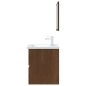 vidaXL Set de muebles baño 2 pzas madera contrachapada marrón roble vidaXL Set de muebles baño 2 pzas madera contrachapada marrón roble