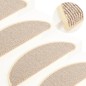 vidaXL Alfombras de peldaño escalera 15 uds blanco y marrón 56x17x3 cm vidaXL Alfombras de peldaño escalera 15 uds blanco y marrón 56x17x3 cm