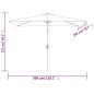 vidaXL Sombrilla de jardín con palo de metal 300x200 cm terracota