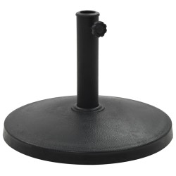 vidaXL Base de sombrilla redonda de poliresina negra 10 kg