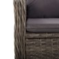vidaXL Juego de comedor para jardín 3 piezas ratán sintético gris vidaXL Juego de comedor para jardín 3 piezas ratán sintético gris