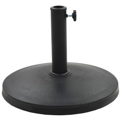 vidaXL Base de sombrilla redonda de poliresina negra 10 kg