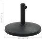 vidaXL Base de sombrilla redonda de poliresina negra 10 kg vidaXL Base de sombrilla redonda de poliresina negra 10 kg
