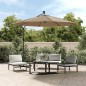 vidaXL Tela de repuesto para sombrilla voladiza gris taupe 350 cm vidaXL Tela de repuesto para sombrilla voladiza gris taupe 350 cm