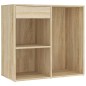 vidaXL Tocador con LED y armario madera contrachapada roble Sonoma vidaXL Tocador con LED y armario madera contrachapada roble Sonoma