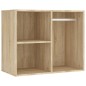 vidaXL Tocador con LED y 2 armarios madera contrachapada roble Sonoma vidaXL Tocador con LED y 2 armarios madera contrachapada roble Sonoma