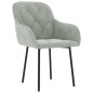 vidaXL Sillas de comedor 2 unidades terciopelo gris claro vidaXL Sillas de comedor 2 unidades terciopelo gris claro