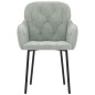 vidaXL Sillas de comedor 2 unidades terciopelo gris claro vidaXL Sillas de comedor 2 unidades terciopelo gris claro
