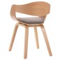 vidaXL Sillas de comedor 2 unidades madera curvada y tela gris taupe vidaXL Sillas de comedor 2 unidades madera curvada y tela gris taupe