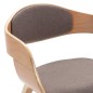 vidaXL Sillas de comedor 2 unidades madera curvada y tela gris taupe vidaXL Sillas de comedor 2 unidades madera curvada y tela gris taupe