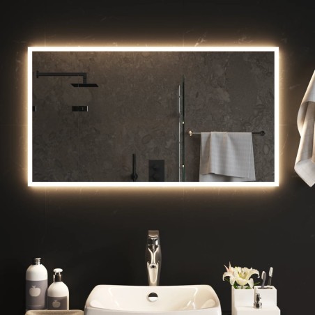 vidaXL Espejo de baño con LED 90x50 cm