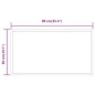 vidaXL Espejo de baño con LED 90x50 cm vidaXL Espejo de baño con LED 90x50 cm