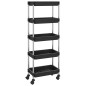 vidaXL Carrito de cocina 5 niveles hierro y ABS negro 42x29x128 cm vidaXL Carrito de cocina 5 niveles hierro y ABS negro 42x29x128 cm