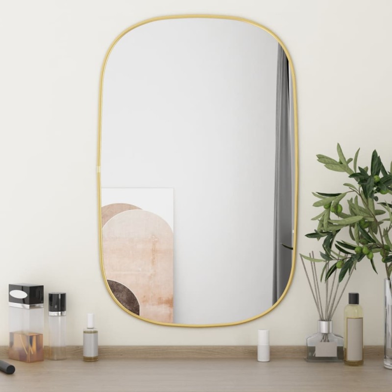 vidaXL Espejo de pared dorado 70x45 cm vidaXL Espejo de pared dorado 70x45 cm