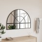 vidaXL Espejo de pared arco de hierro negro 100x70 cm vidaXL Espejo de pared arco de hierro negro 100x70 cm
