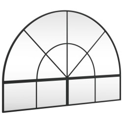 vidaXL Espejo de pared arco de hierro negro 100x70 cm