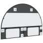 vidaXL Espejo de pared arco de hierro negro 100x70 cm vidaXL Espejo de pared arco de hierro negro 100x70 cm