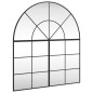 vidaXL Espejo de pared arco de hierro negro 100x110 cm vidaXL Espejo de pared arco de hierro negro 100x110 cm