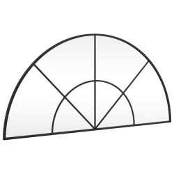 vidaXL Espejo de pared arco de hierro negro 100x50 cm