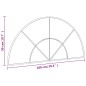 vidaXL Espejo de pared arco de hierro negro 100x50 cm