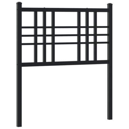 vidaXL Cabecero de metal negro 75 cm