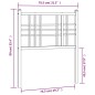 vidaXL Cabecero de metal negro 75 cm vidaXL Cabecero de metal negro 75 cm