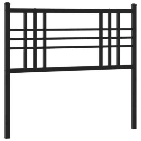 vidaXL Cabecero de metal negro 90 cm