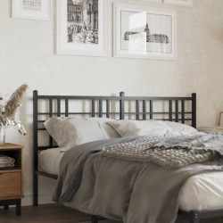 vidaXL Cabecero de metal negro 160 cm