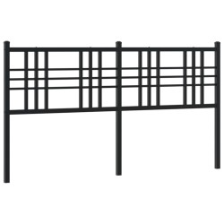 vidaXL Cabecero de metal negro 160 cm