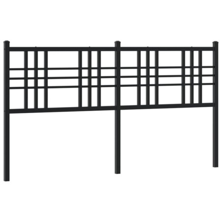 vidaXL Cabecero de metal negro 160 cm