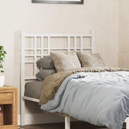 vidaXL Cabecero de metal blanco 80 cm