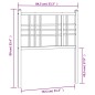 vidaXL Cabecero de metal blanco 80 cm