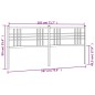 vidaXL Cabecero de metal blanco 180 cm vidaXL Cabecero de metal blanco 180 cm