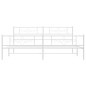 vidaXL Estructura cama metal con cabecero y estribo blanco 200x200 cm