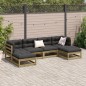 vidaXL Juego de sofás de jardín 6 piezas madera de pino impregnada vidaXL Juego de sofás de jardín 6 piezas madera de pino impregnada
