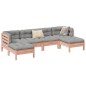 vidaXL Set de sofás jardín 6 pzas con cojines madera abeto Douglas vidaXL Set de sofás jardín 6 pzas con cojines madera abeto Douglas